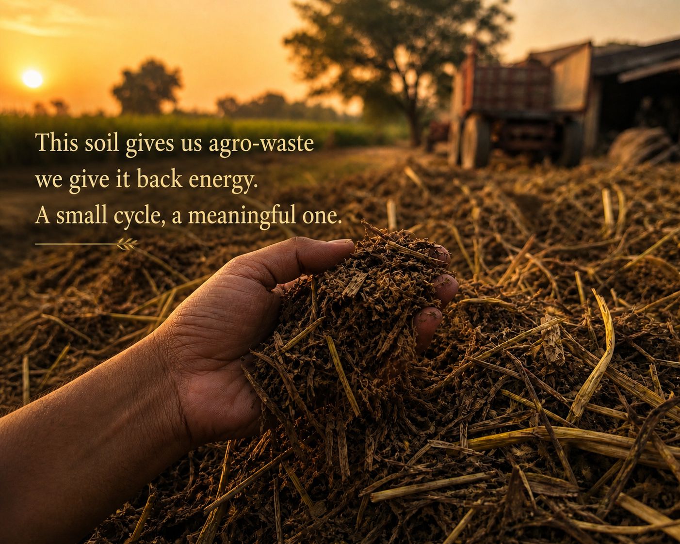 Recovered agricultural residue