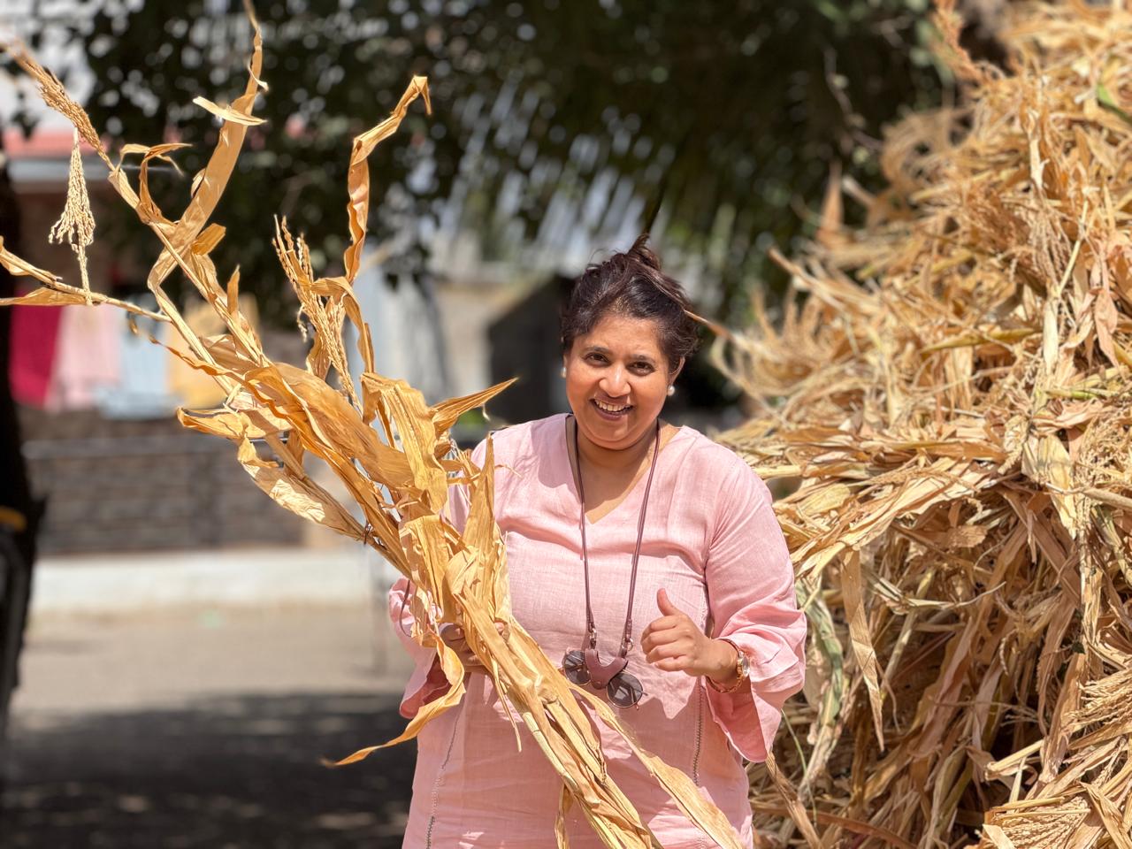 Collecting dry agricultural residue