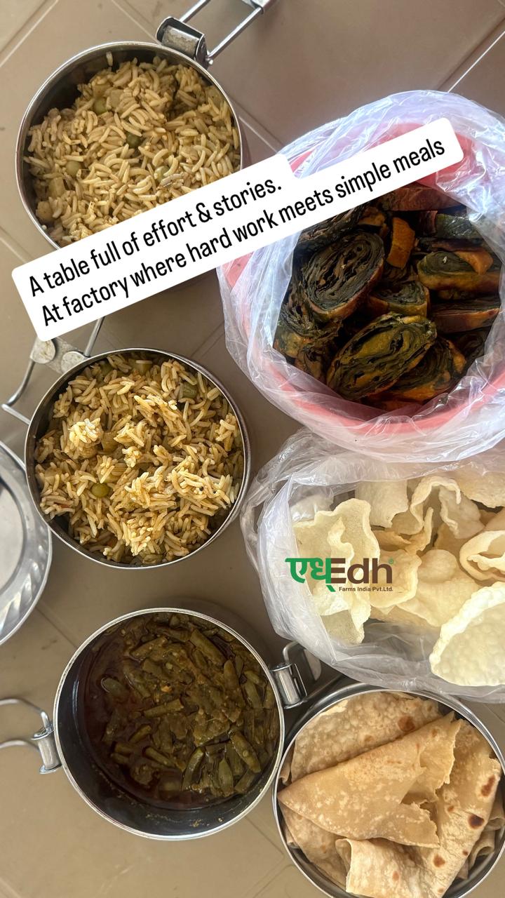 Meals shared by the factory team