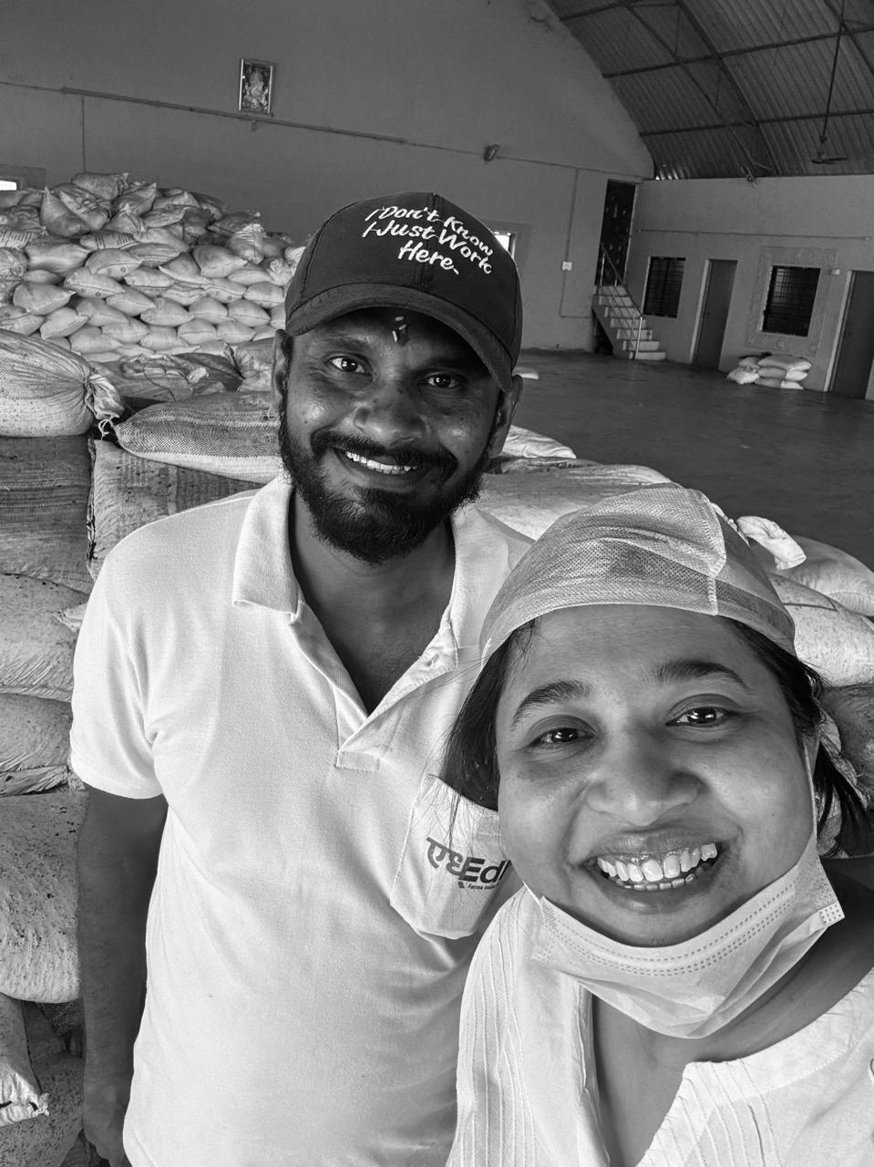 Edh Farms team at the warehouse