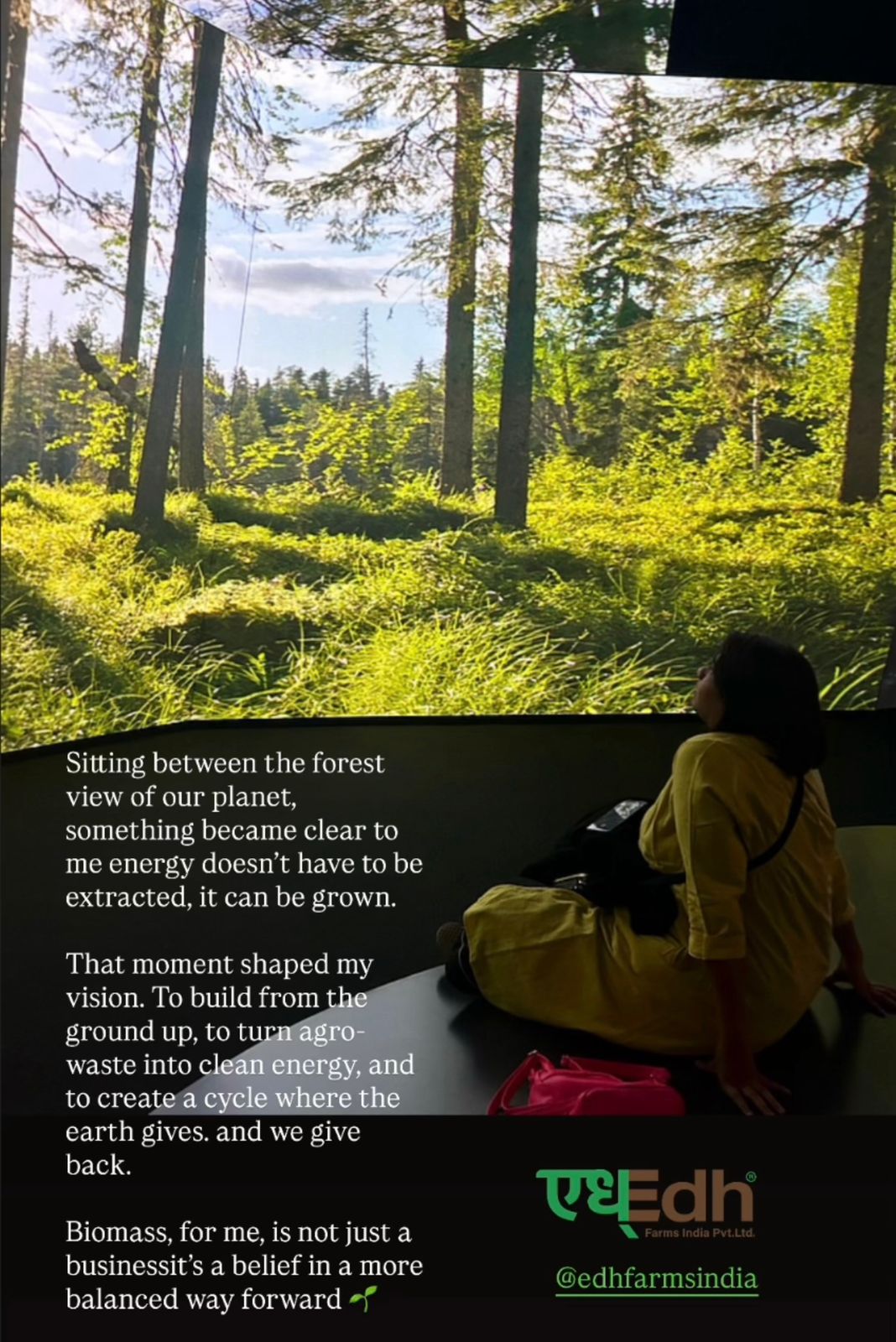 Natural landscape supported by clean energy practices