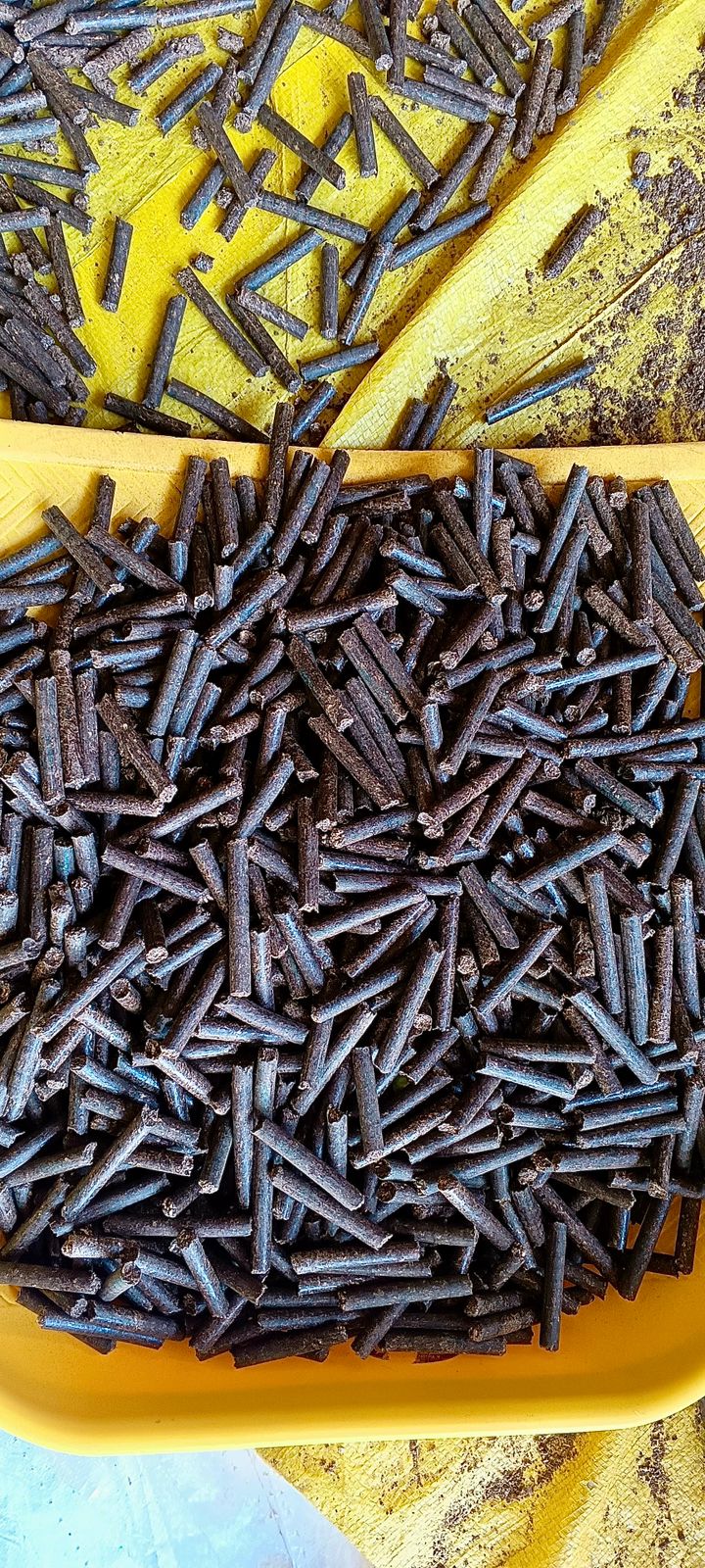 Finished industrial biomass pellets