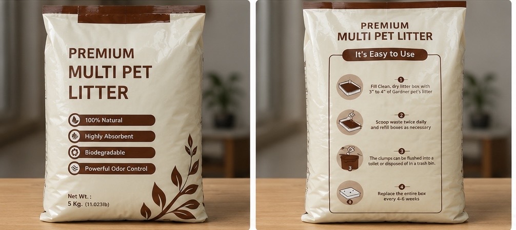 Sustainable Rice Husk Pet Litter